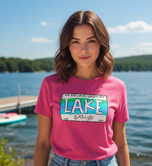 Boat Waves, Sun Rays, Lake Days Soft Style T-Shirt
