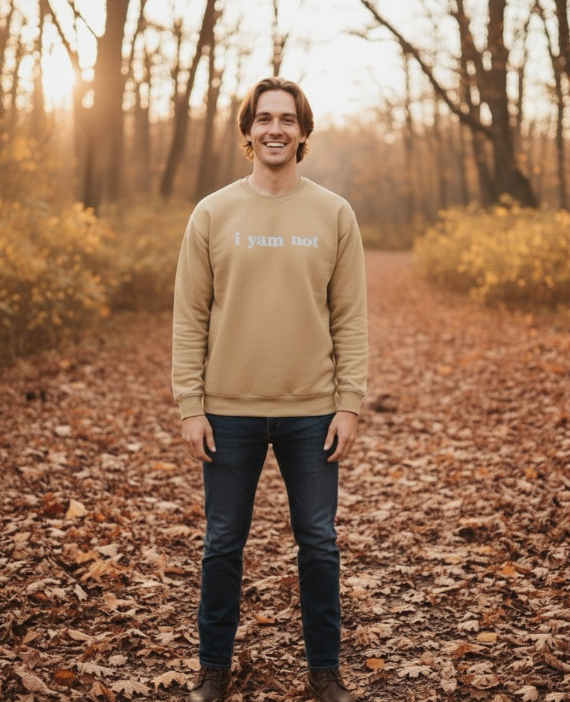 I Yam Not Embroidered Matching Premium Unisex Sweatshirt
